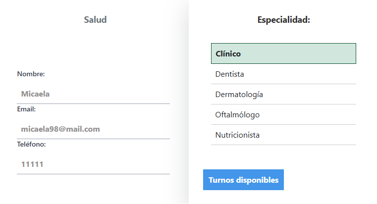 especialidades salud